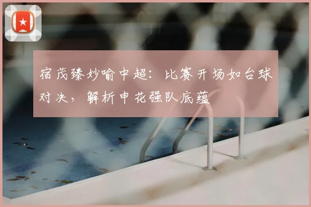 宿茂臻妙喻中超：比赛开场如台球对决，解析申花强队底蕴